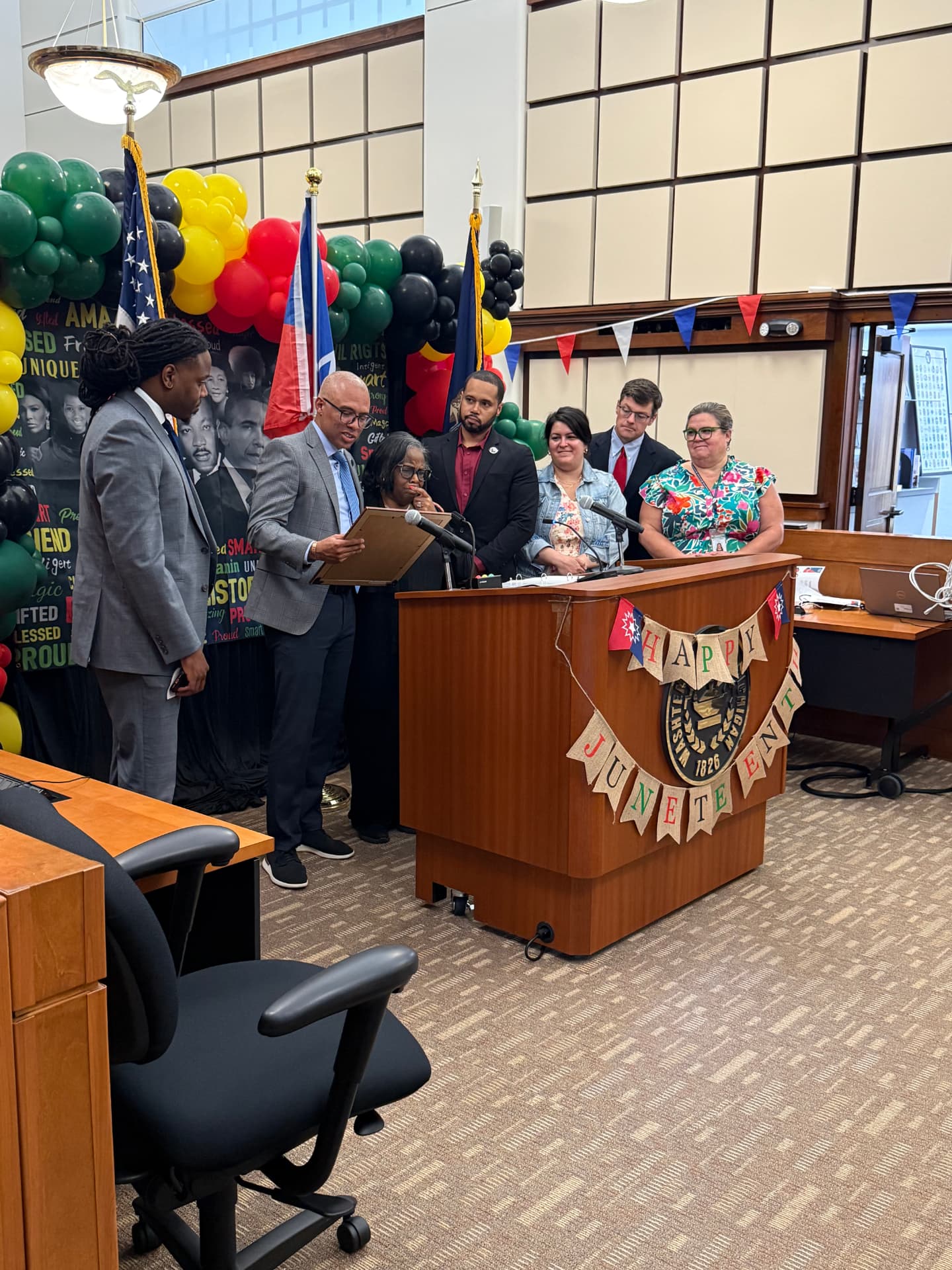 PPE leadership recognized at the Washtenaw County Juneteenth proclamation